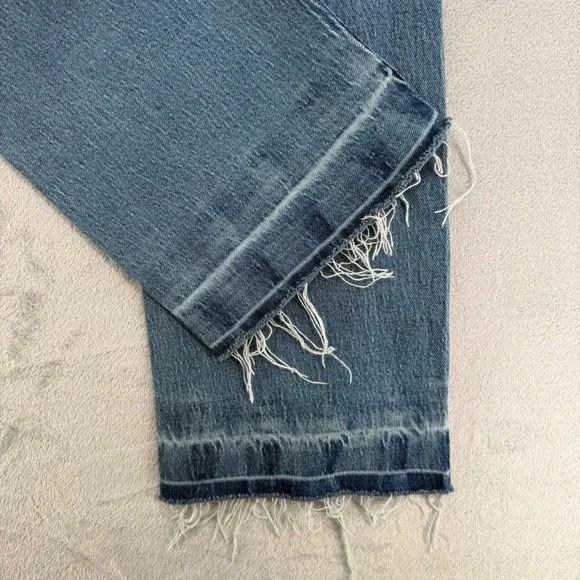 Rag Bone Peyton Mid Rise Bootcut Jeans Misty Wash‎ Distressed Raw Hem Size 30